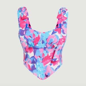 SHEIN Floral Crop Top Size